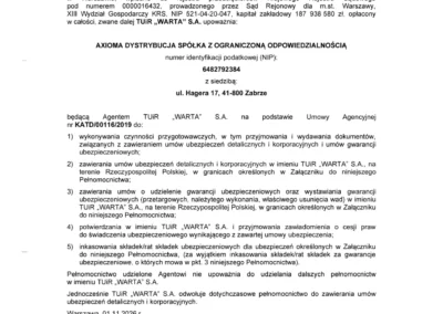 WARTA pełnomocnictwo